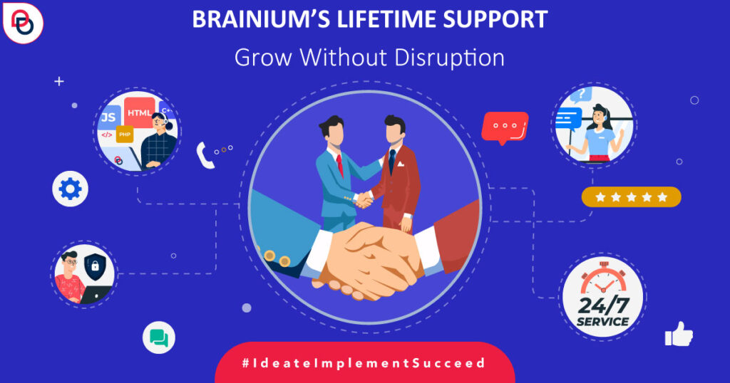 Brainium’s Life Time Support: Grow without Disruption