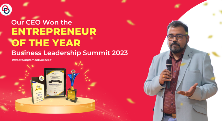 Founder and CEO, Mr. Sourav Sinha, of Brainium won the Entrepreneur of the Year Award 2023