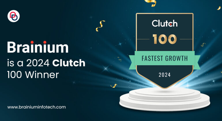 Brainium becomes the 2024 Clutch 100 Winner due to its significant Revenue Growth from 2022 to 2023
